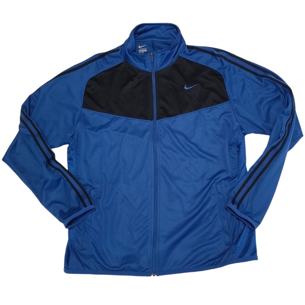 Nike Blue and black colorblock track jacket size xl